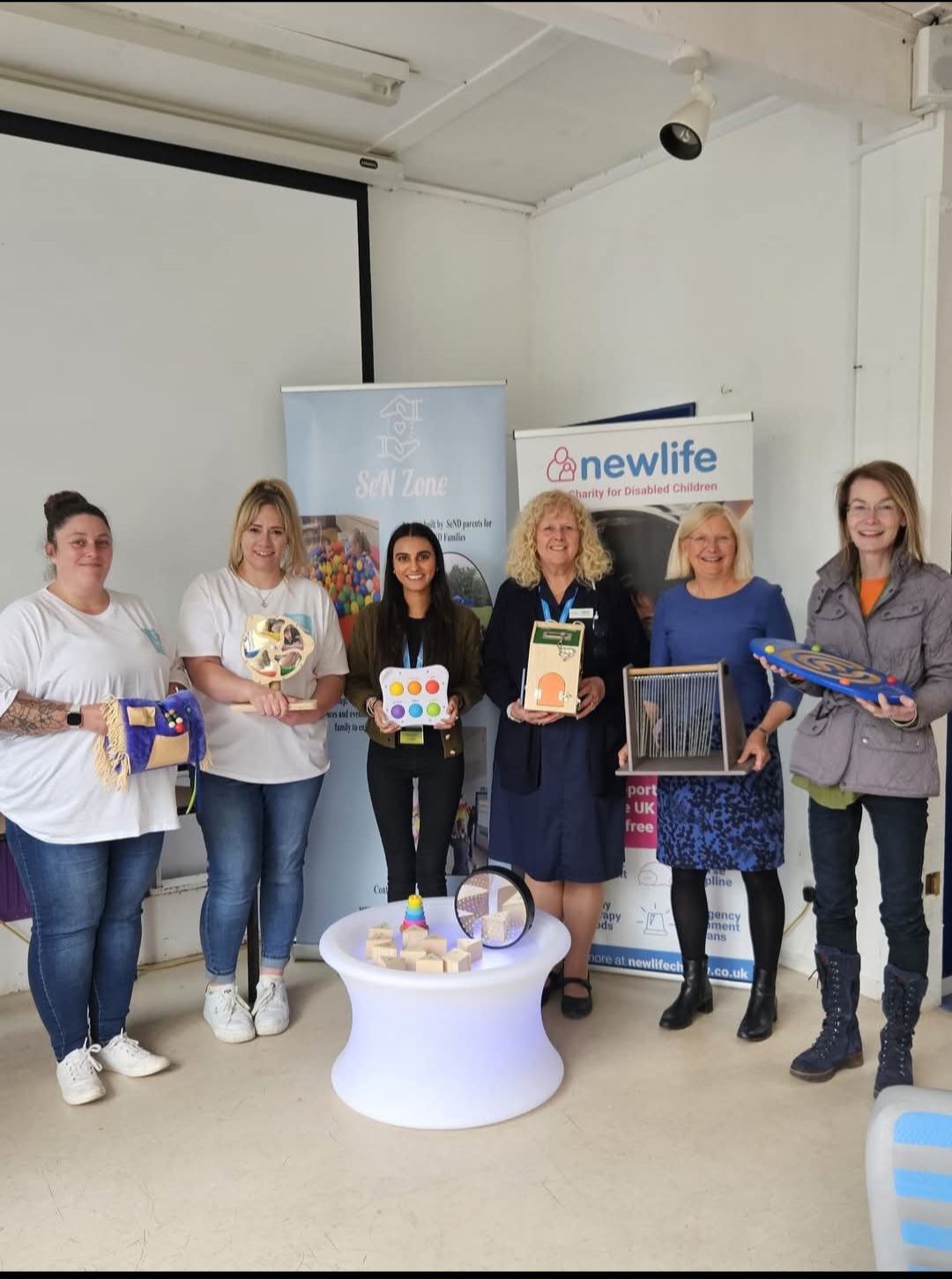 We were very lucky to receive funding to buy sensory toys & equipment for our group from Newlife and the Dorothy Pamela Smith charity
